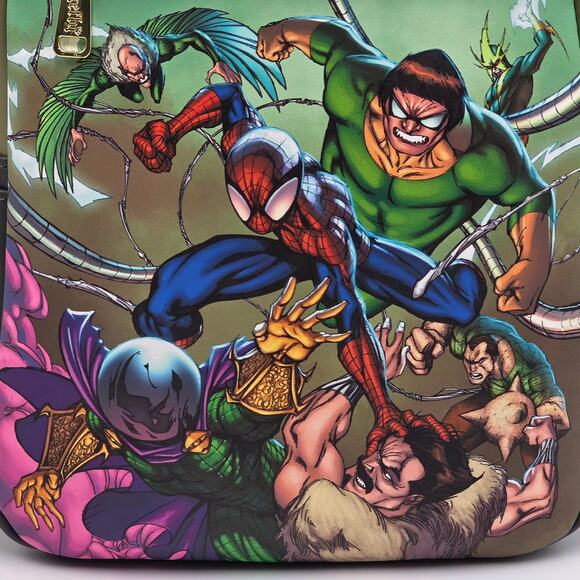 Loungefly Marvel Spider-Man Villains Sinister 6 Green Mini Backpack Bag New - Picture 6 of 7
